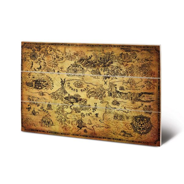 The Legend Of Zelda Map Wood Print - Image 4