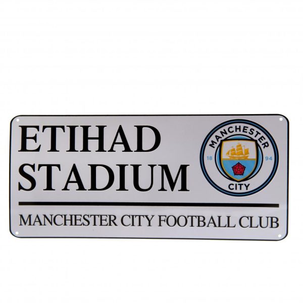 Manchester City FC White Street Sign - Image 6
