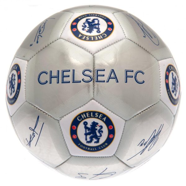 Chelsea FC Sig Silver Football - Image 6