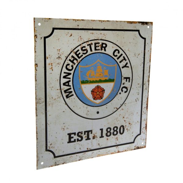 Manchester City FC Retro Logo Sign - Image 4