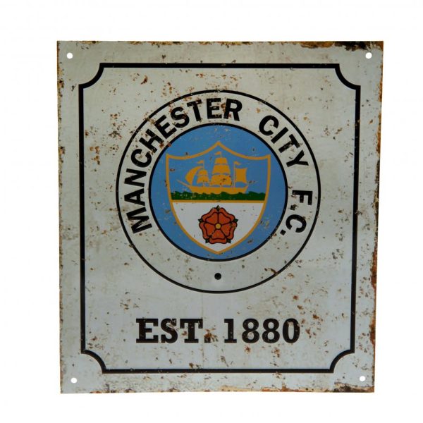 Manchester City FC Retro Logo Sign - Image 6