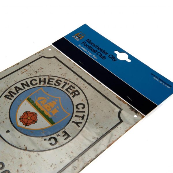 Manchester City FC Retro Logo Sign - Image 8