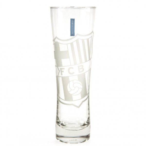 FC Barcelona Etched Crest Tall Beer Glass - Image 4