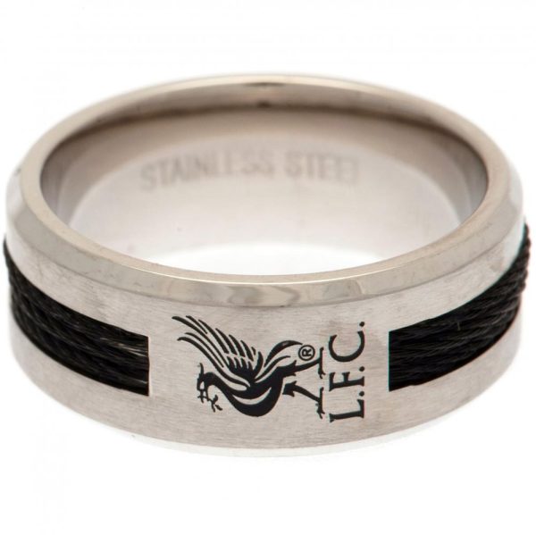 Liverpool FC Black Inlay Ring Medium - Image 4