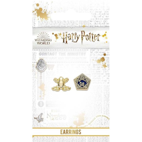 Harry Potter Gold Plated Chocolate Frog Stud Earrings - Image 6