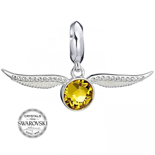 Harry Potter Sterling Silver Crystal Charm Golden Snitch - Image 4