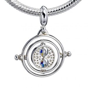 Harry Potter Sterling Silver Crystal Charm Time Turner