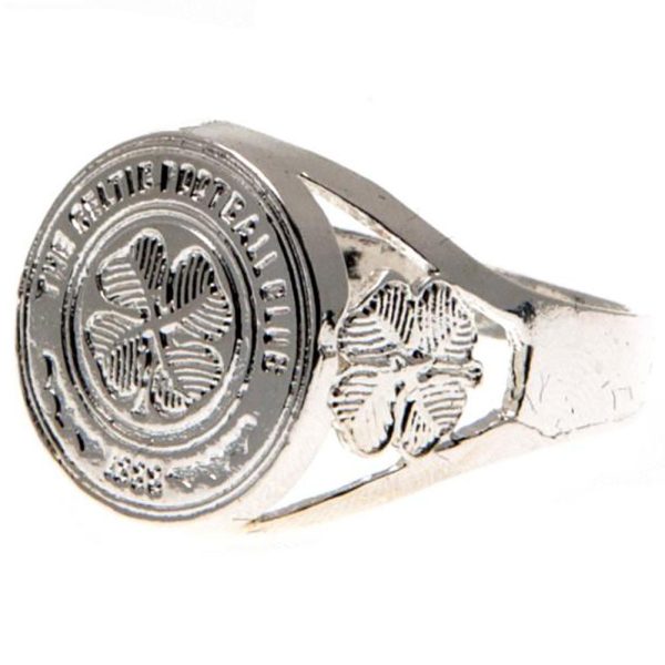 Celtic FC Silver Plated Crest Ring Medium - Image 4