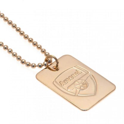 Arsenal FC Gold Plated Dog Tag & Chain - Image 6