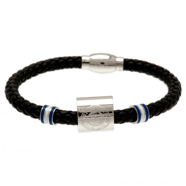 Leicester City FC Colour Ring Leather Bracelet - Image 6