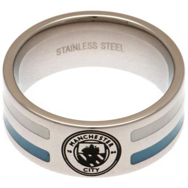 Manchester City FC Colour Stripe Ring Small - Image 4