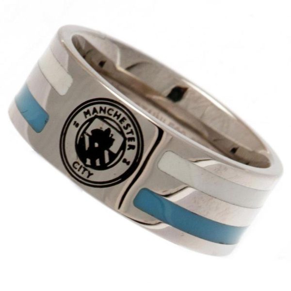 Manchester City FC Colour Stripe Ring Large - Image 6