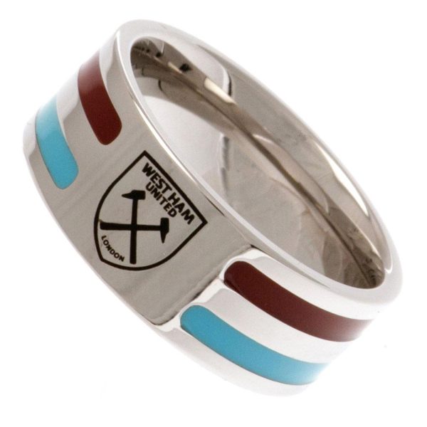 West Ham United FC Colour Stripe Ring Small - Image 6