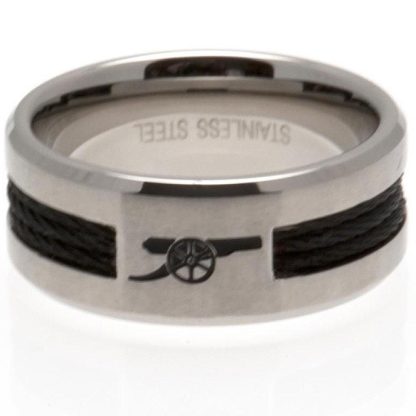 Arsenal FC Black Inlay Ring Medium - Image 4