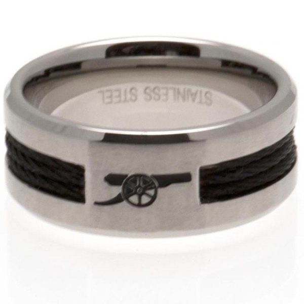 Arsenal FC Black Inlay Ring Small - Image 4