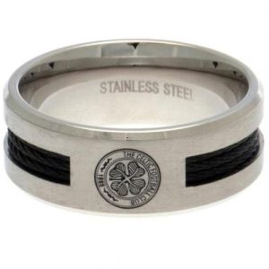 Celtic FC Black Inlay Ring Large