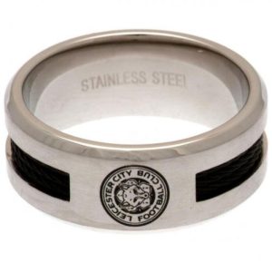 Leicester City FC Black Inlay Ring Medium