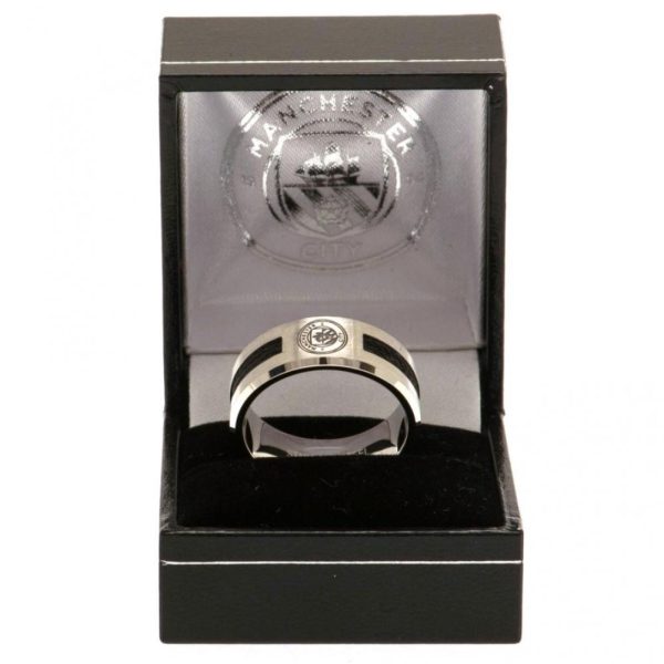 Manchester City FC Black Inlay Ring Medium - Image 8