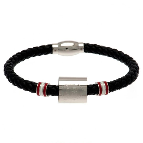 Arsenal FC Colour Ring Leather Bracelet - Image 6