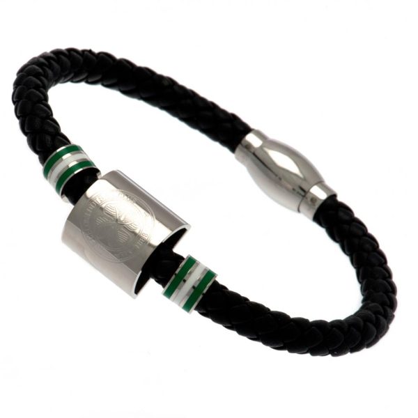 Celtic FC Colour Ring Leather Bracelet - Image 4