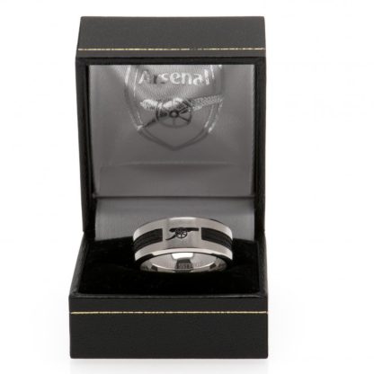 Arsenal FC Black Inlay Ring Medium - Image 6