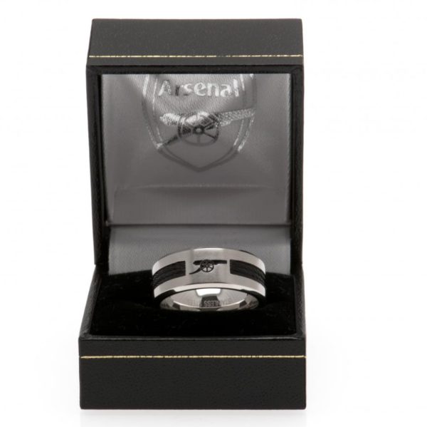 Arsenal FC Black Inlay Ring Large - Image 6