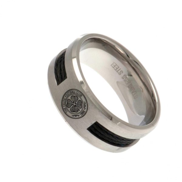 Celtic FC Black Inlay Ring Large - Image 6