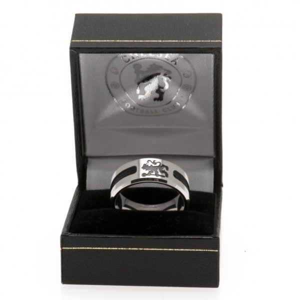 Chelsea FC Black Inlay Ring Small - Image 6