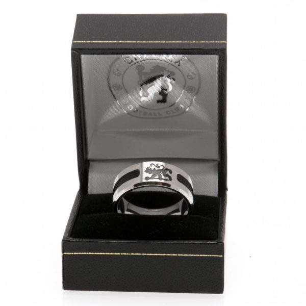 Chelsea FC Black Inlay Ring Medium - Image 6