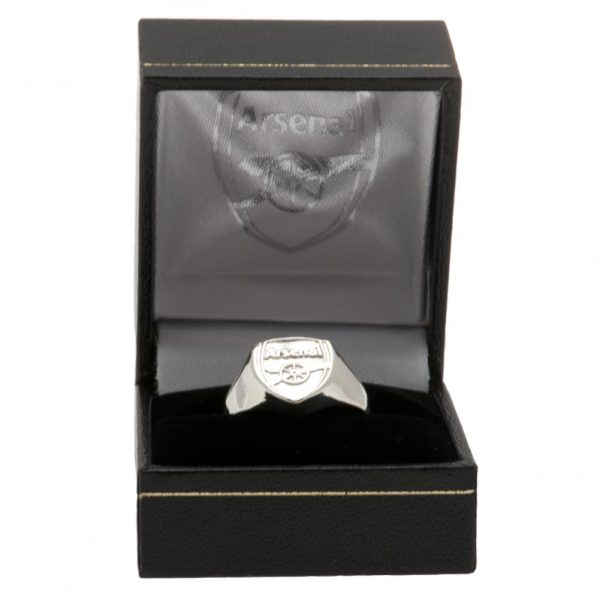 Arsenal FC Silver Plated Crest Ring Medium - Image 6