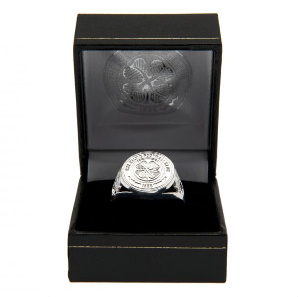 Celtic FC Silver Plated Crest Ring Medium - Image 6