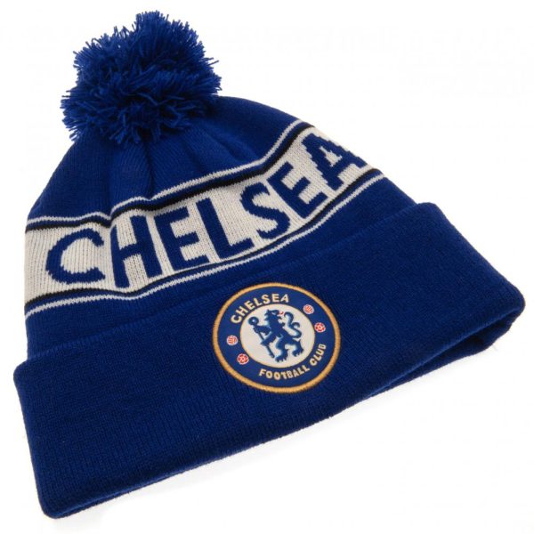 Chelsea FC Royal Text Ski Hat - Image 6