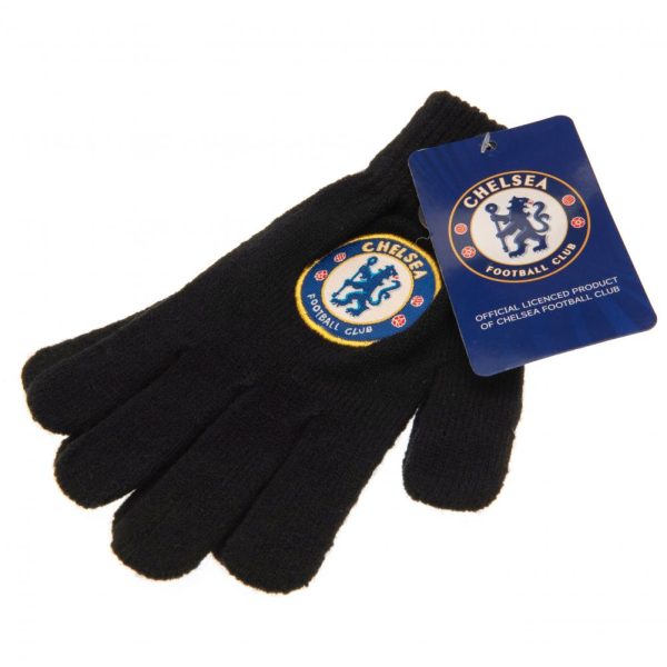 Chelsea FC Knitted Gloves Junior - Image 8
