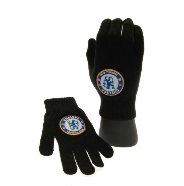 Chelsea FC Knitted Gloves Junior - Image 4