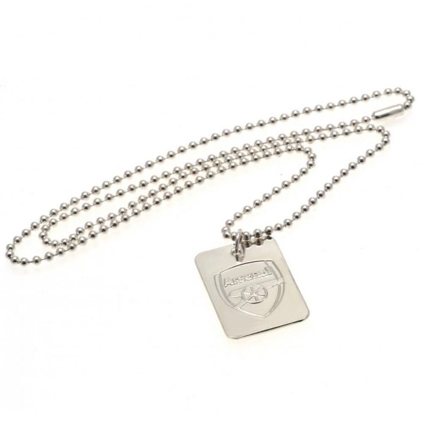 Arsenal FC Silver Plated Dog Tag & Chain - Image 6
