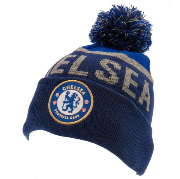 Chelsea FC Navy Text Ski Hat - Image 4