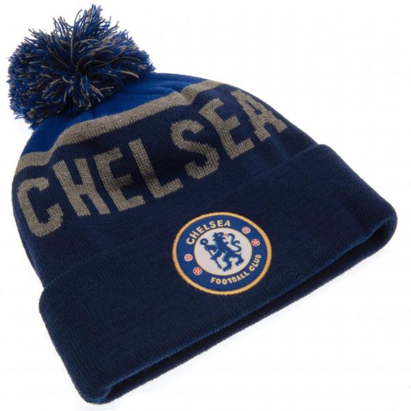 Chelsea FC Navy Text Ski Hat - Image 6