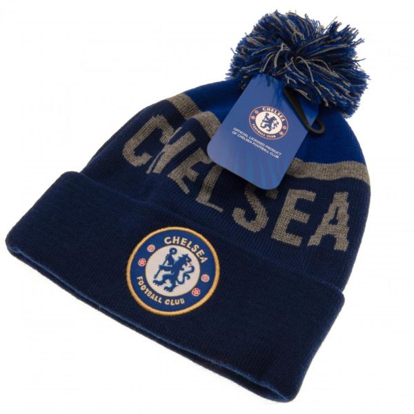 Chelsea FC Navy Text Ski Hat - Image 8