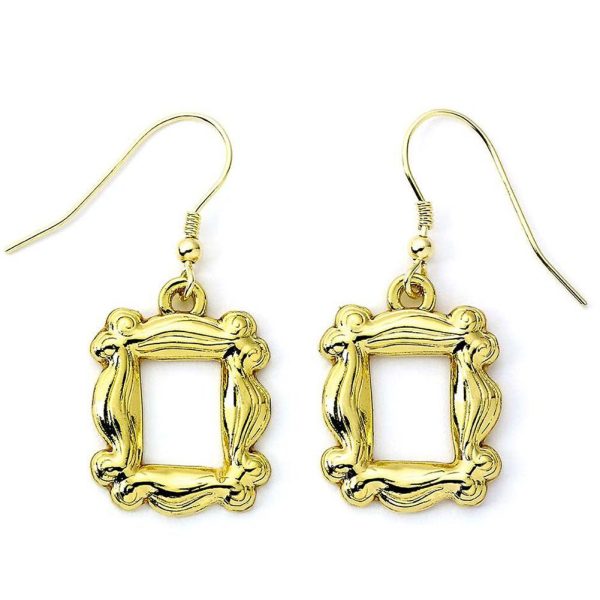 Friends Gold Plated Frame Hook Earrings - Image 4