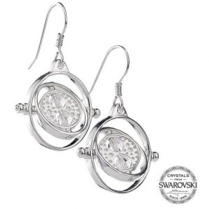 Harry Potter Sterling Silver Crystal Earrings Time Turner