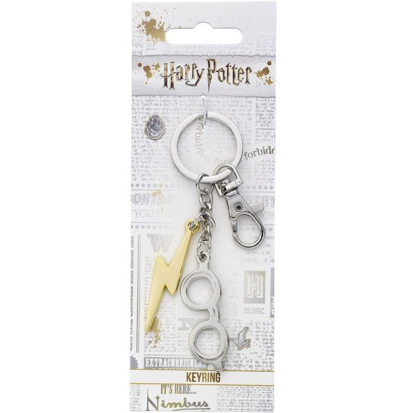 Harry Potter Charm Keyring Lightning Bolt & Glasses - Image 6