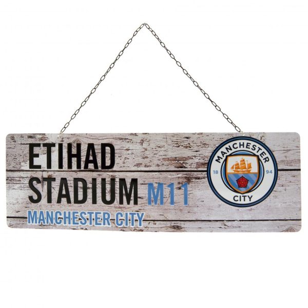Manchester City FC Rustic Garden Sign - Image 4