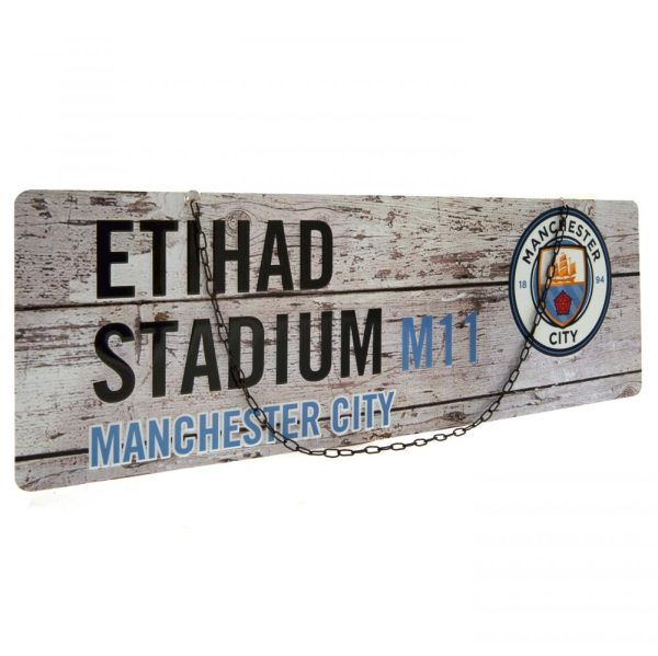 Manchester City FC Rustic Garden Sign - Image 8