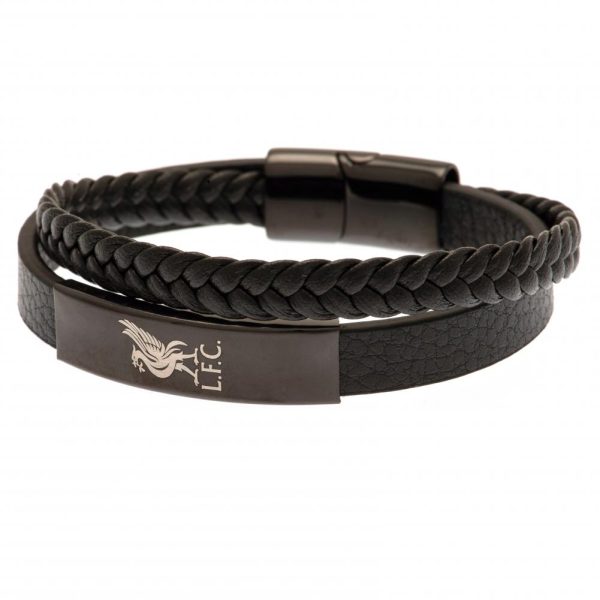Liverpool FC Black IP Leather Bracelet - Image 6