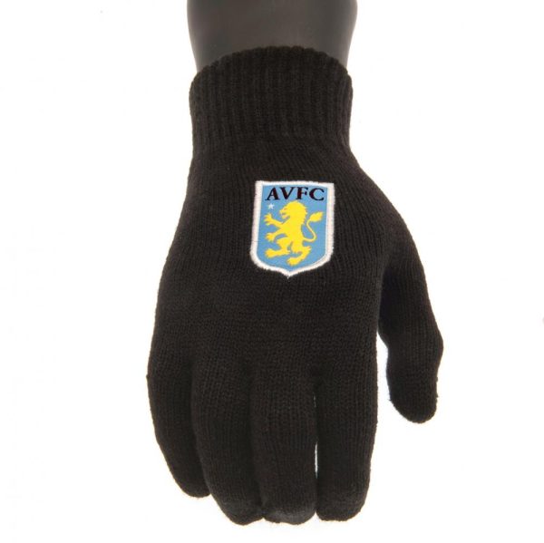 Aston Villa FC Knitted Gloves Junior - Image 6