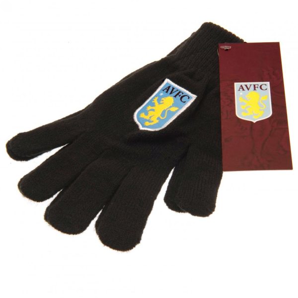Aston Villa FC Knitted Gloves Junior - Image 8