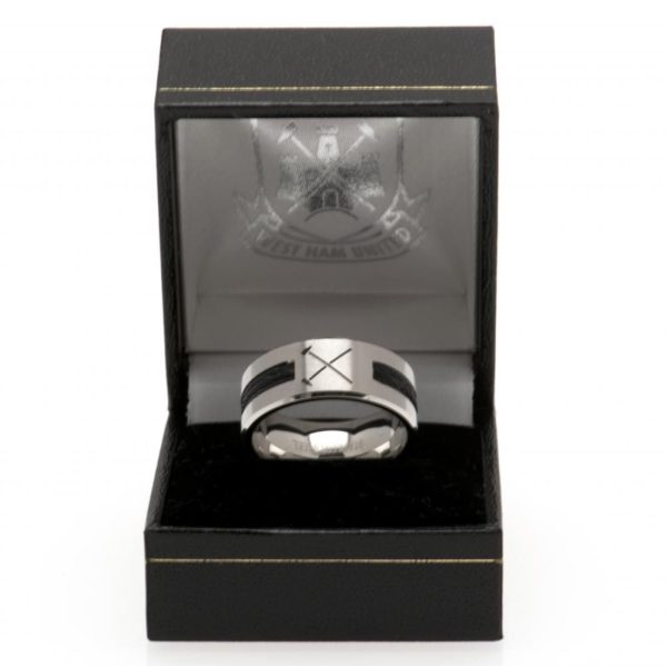 West Ham United FC Black Inlay Ring Small HM - Image 6