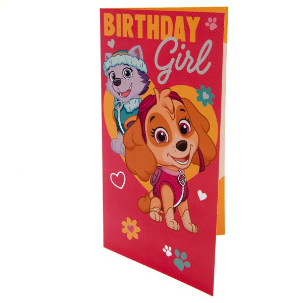 Paw Patrol Birthday Card Girl - Image 2