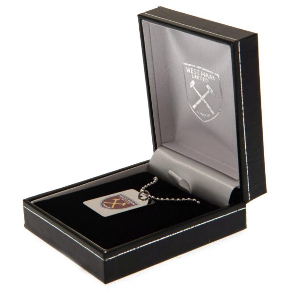 West Ham United FC Enamel Crest Dog Tag & Chain - Image 3