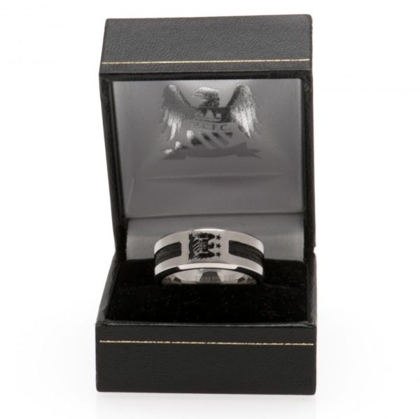 Manchester City FC Black Inlay Ring Large EC - Image 2